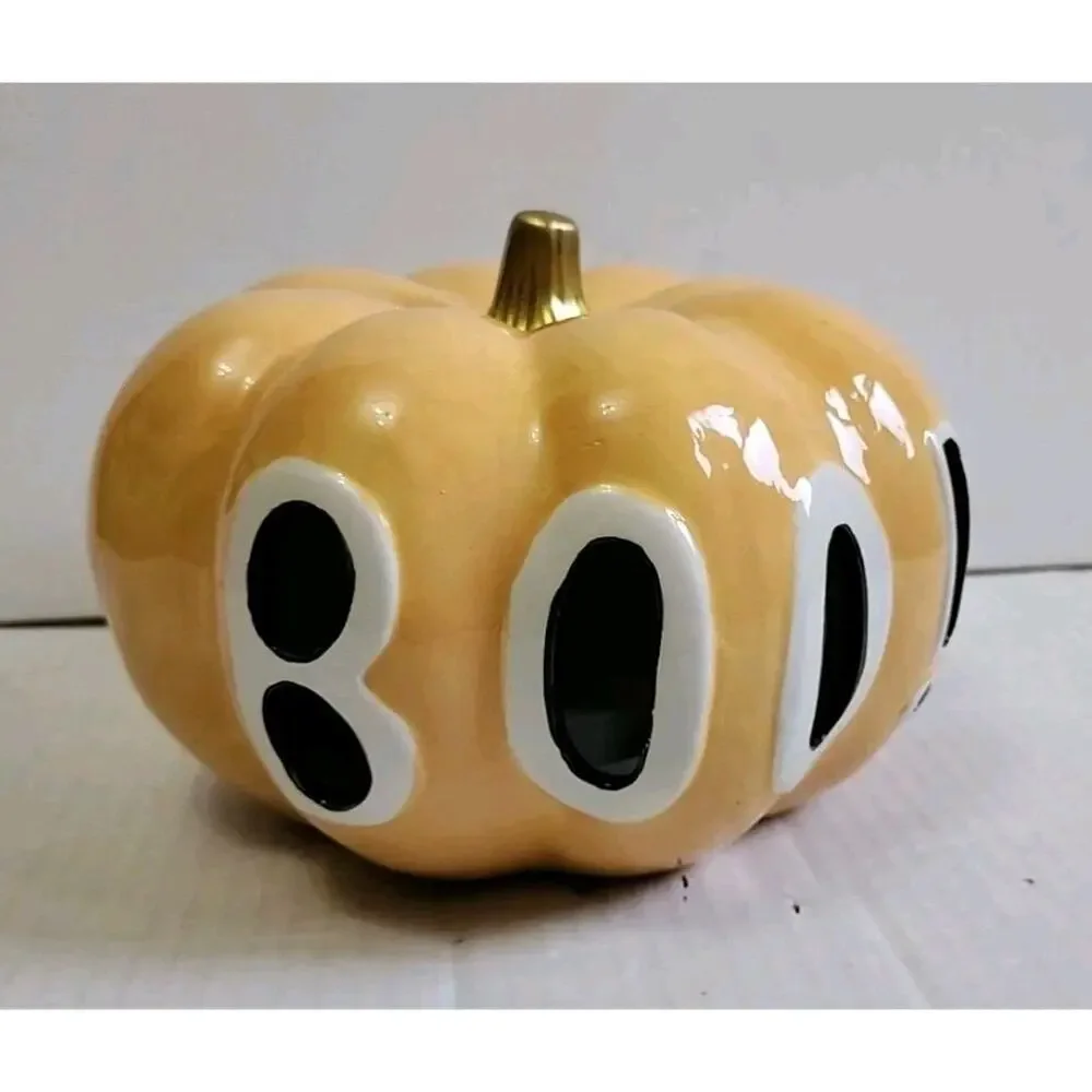 Target Halloween Playground pre-lit ceramic pumpkin BOO ! 2021 Discontinued